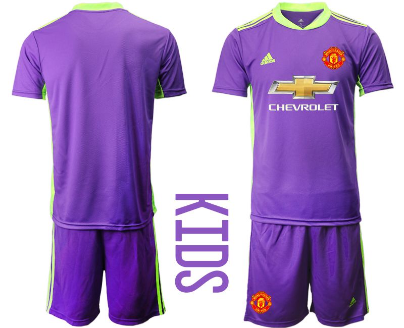 Youth 2020-2021 club Manchester United Russia purple goalkeeper Soccer Jerseys